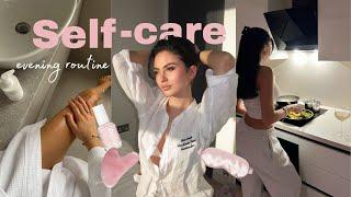 Self Care evening routine   DIY manicure everything shower skincare gym Ultrahuman ring