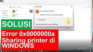 cara mengatasi error 0x0000000a cannot connect to the printer