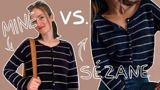 Knitting the 120$ Sézane Gaspard Cardigan