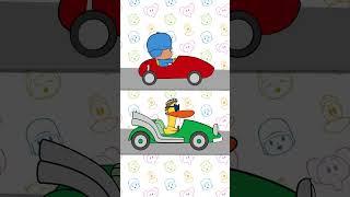 Gran Carrera Aprende los colores de los coches de carreras CARICATURAS y DIBUJOS para niños #Shorts