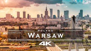 Warsaw Poland  - by drone 4K