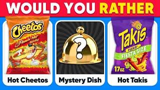 Would You Rather? Snacks & Junk Food & MYSTERY Dish Edition  Daily Quiz