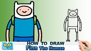 How to Draw Finn The Human from Adventure Time  Finn Mertens