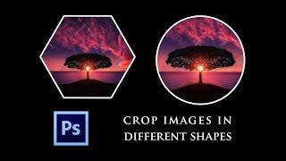 How to crop image in Photoshop  Crop In Circle and different shapes in Photoshop