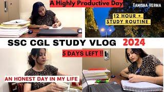 SSC CGL 2024 Study Vlog An honest day in life of an SSC aspirant CGL Prelims #ssc #ssccgl #cgl2024