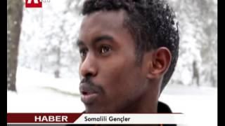 Somalili Gençler İlk Kez Kar Gördü
