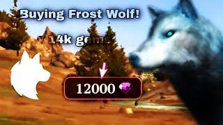 Buying 14k gems and unlocking frost wolf skin 