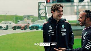 GEORRRRGE   Lewis Hamilton George Russell and Toto Wolff SCARE the Sky Sports F1 presenters 