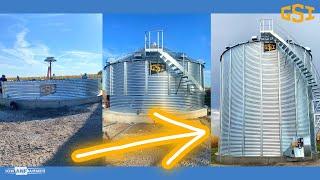 NEW GSI Grain Bin Build - Start to Finish - On Farm Storage Project