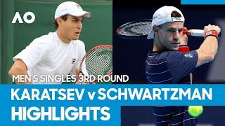 Aslan Karatsev vs Diego Schwartzman Match Highlights 3R  Australian Open 2021