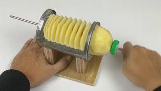 How to Make a Spiral Potato Cutter - Spring Potato Machine