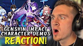 FIRST REACTION to All GENSHIN IMPACT Character Demos  Part 1