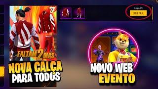 VOCÊ NÃO VIU PEGUE CALÇA GRÁTIS NOVO CODIGUIN INFINITO E CALENDÁRIO SEMANAL - NOVIDADES FREE FIRE