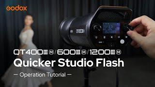 Godox Speed Leader #QT400IIIM #QT600IIIM #QT1200M Quicker Studio Flash Operation Tutorial