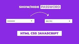 ShowHide Password using JavaScript  Simple JavaScript Project