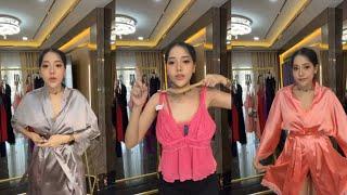 Try on haul  Jualan piyama rayon adem dress murmer