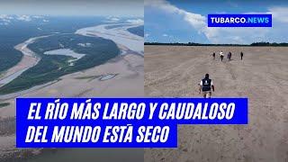 DE PARAÍSO A DESIERTO Así se ve la extrema sequía del río amazonas