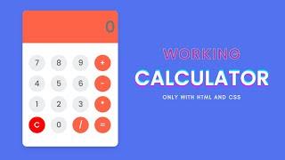 How to make Calculator with HTML and CSS  Calculator HTML & CSS  Calculator With JavaScript