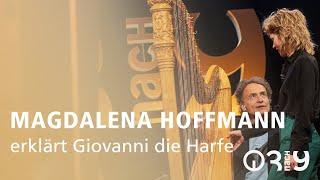 Harfenistin Magdalena Hoffmann erklärt Giovanni die Harfe  3nach9