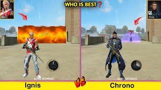 IGNIS VS CHRONO CHARACTER FULL ABILITY TEST FREE FIRE  NEW UPDATE CHARACTER FF