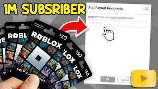 GIVING 10000 ROBUX TO EVERY FAN FOR 1 MILLION SUBSCRIBERS.. How To Get Free Robux