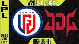 LGD vs JDG Highlights ALL GAMES  LPL Spring 2022 W2D2  LGD Gaming vs JD Gaming