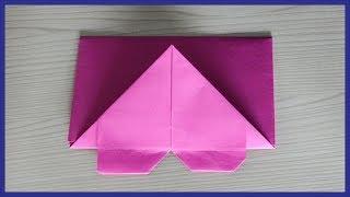 How To Make A Paper Envelope With Heart Shape Flaps - Origami Envelope With Heart Shape Flaps