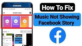 How To Fix Music Option Not Showing On Facebook Story?