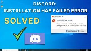 Discord Installation Failed Windows 10  Fix Discord Errors  Solved Discord Installing Errors