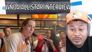 Caitlin Clark 2024 WNBA All-Star Interview  3-Point Contest  Playing With Angel Reese
