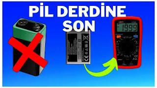 Pil Derdine SON   Multimetrenizi  Şarjlı Hale Getirebilirsiniz  You Can Recharge Your Multimeter