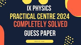 Class 9 Physics All Numericals PC Guess Paper 2024 Solved  Short Questions - Answers Solved