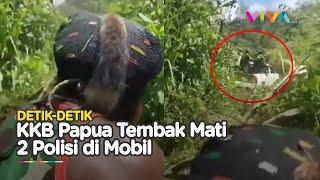 DOR KKB Tembak Mobil Polisi Jaga Helipad 2 Aparat Tewas