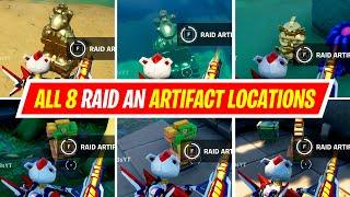 All Locations Raid an artifact from Stealthy Stronghold and Coral Castle Fortnite - Week 12 Quest