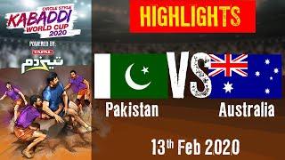Kabaddi World Cup 2020 Highlights Pakistan vs Australia - 13 Feb  BSports