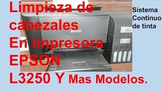 COMO HACER LIMPIEZA DE CABEZALES EPSON L3250L3110L3210