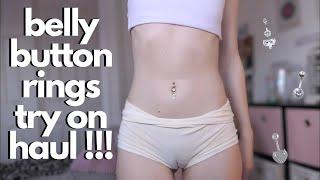 belly button rings try on haul in 4k 