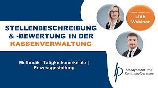 Webinar Stellenbeschreibung-bewertung Kassenverwaltung - B & P Management- und Kommunalberatung