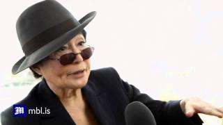 Yoko Ono interview for MBL.is on 8th October 2011 Reykjavik Iceland