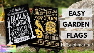 Easy Garden Flags with Heat Transfer Vinyl - No sublimation