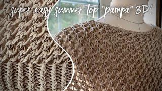 Вяжем быстро за 1 день Классный топ “Pampa” самой красивой сеткой Super easy summer top 