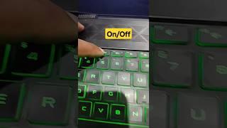 HP Gaming Laptop Backlight Keyboard Lighting OnOff#macnitesh#keyboard#gaming