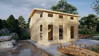 Garden Room with Loft Bruno 1 26m2  5 x 4 m  70mm