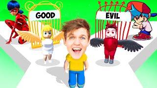 NOOB vs PRO vs HACKER In GOOD OR EVIL GAME NEW LEVELS?