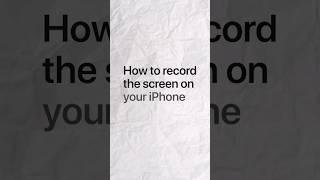 How to screen record on iPhone 15  iPhone 15 Pro?