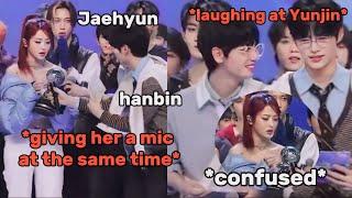 ZB1 HANBIN and JAEHYUN made YUNJIN so confused while receiving their awards