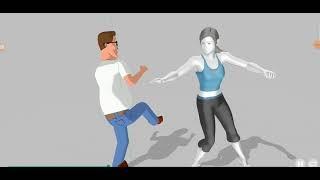 The MMD Show The Hank Hill & Wii Fit Trainer Are Fighting Scene ￼