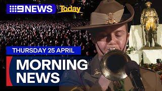 Anzac Day 2024 Thousands gather before dawn  9 News Australia