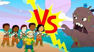 Caillou and Friends vs Monster  Caillou Cartoon