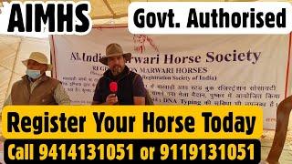 All India Marwari Horse Society  Govt. Authorised Horse Registration & DNA Testing at Pushkar Fair